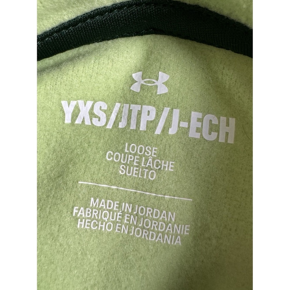 NEW Under Armour Boys Fleece Hoodie Sweatshirt Green Camo Logo Youth XS - Picture 3 of 6